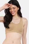 Zivame Double Layered Full Coverage Non Wired Slip-on Home Bra - Skin — thumbnail 1